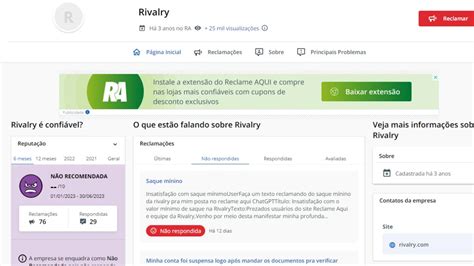 Rivalry reclamações: Confira a reputação na plataforma!.